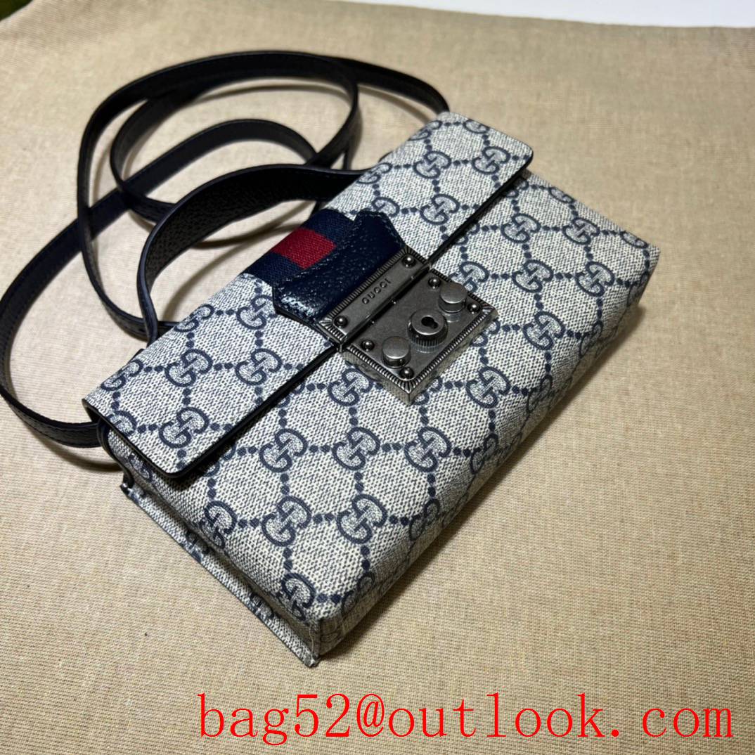 Gucci Padlock navy blue mini handbag bag