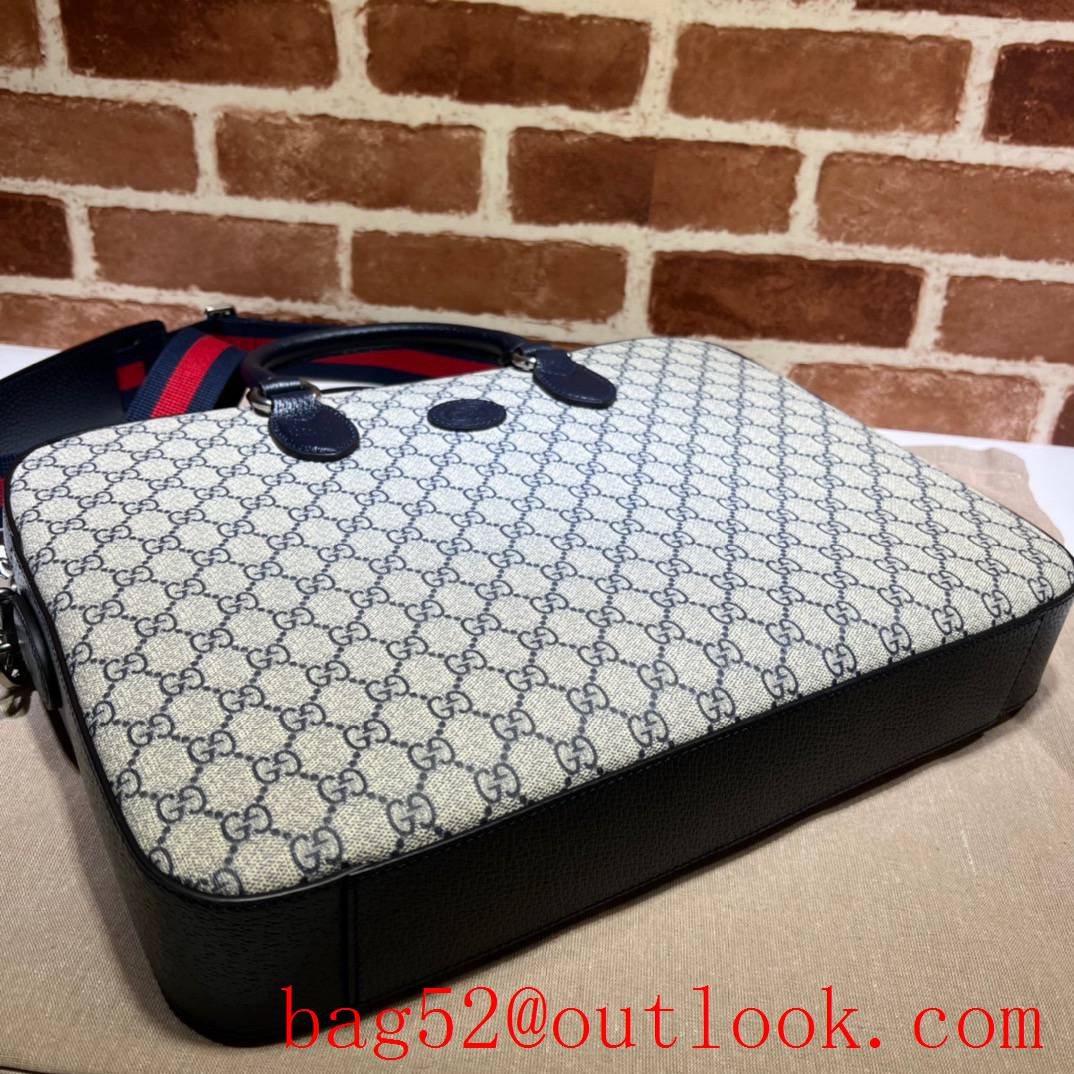 Gucci navy blue Interlocking Double G Business handbag bag