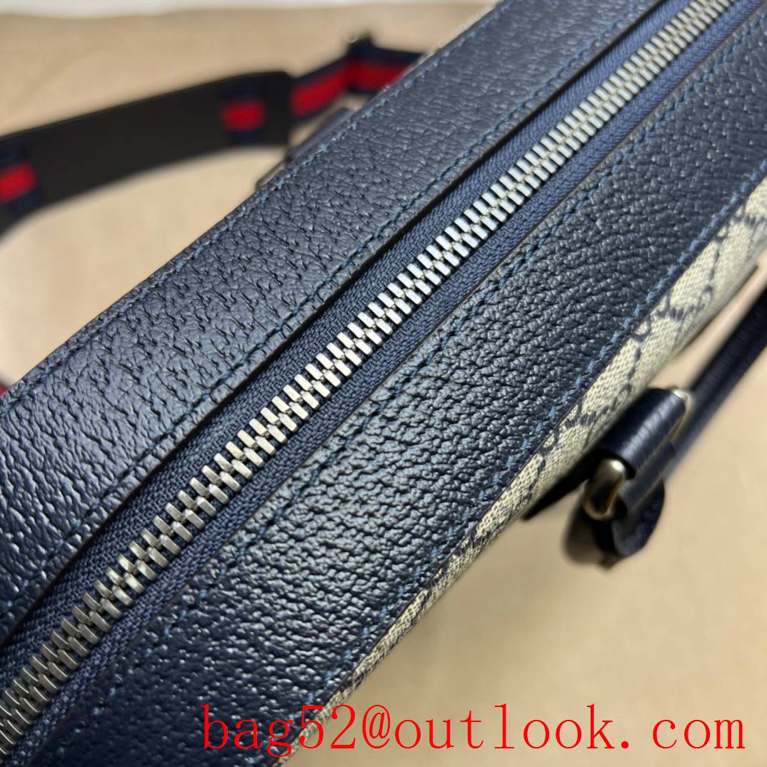 Gucci navy blue Interlocking Double G Business handbag bag