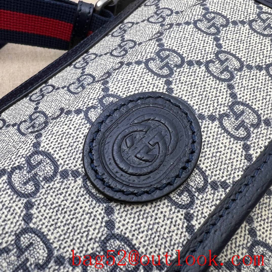 Gucci blue Interlocking Double G Messenger handbag bag