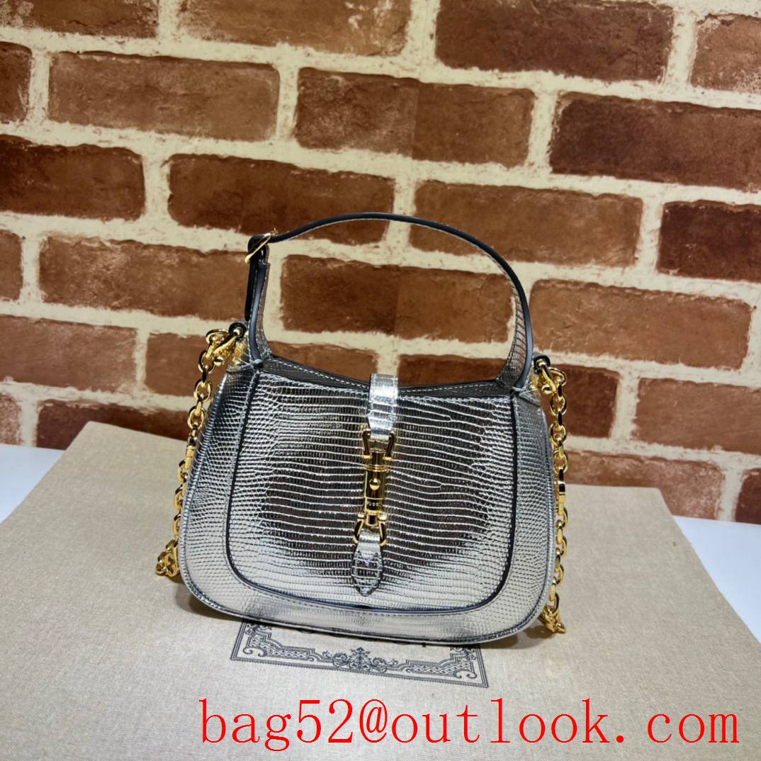 Gucci Jackie 1961 sliver women gold chain handbag bag