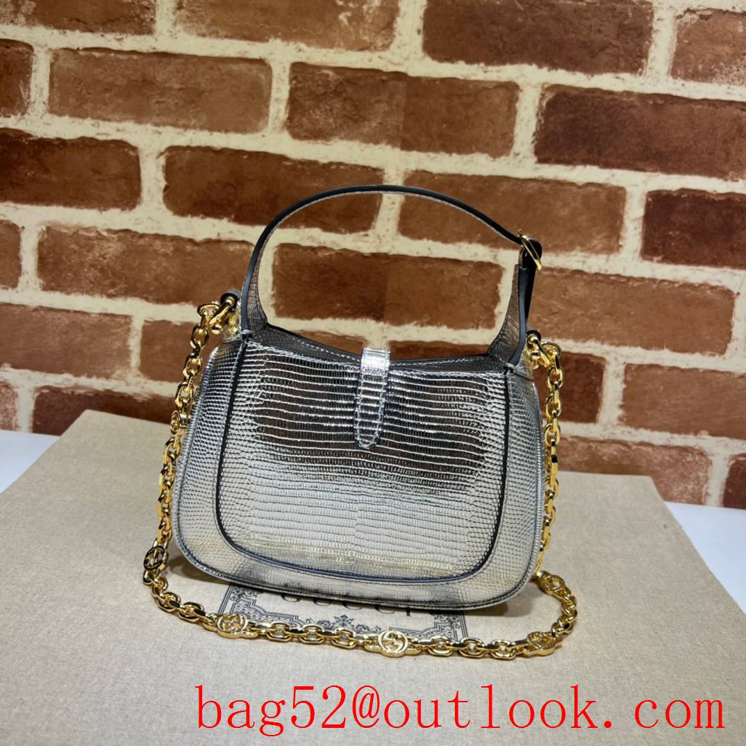 Gucci Jackie 1961 sliver women gold chain handbag bag