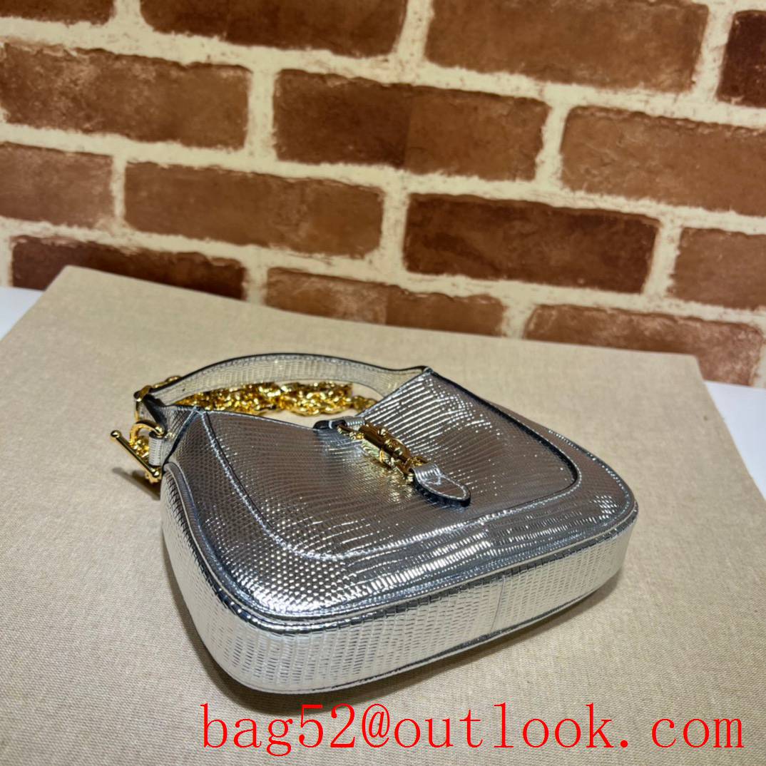 Gucci Jackie 1961 sliver women gold chain handbag bag