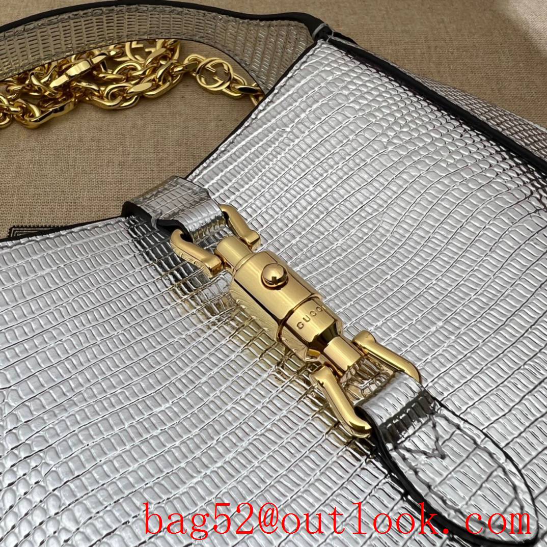 Gucci Jackie 1961 sliver women gold chain handbag bag