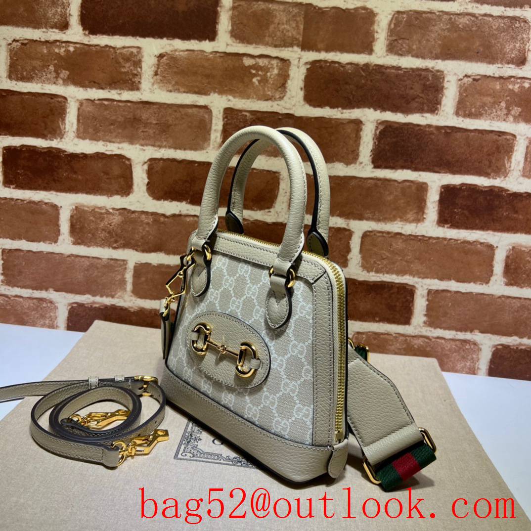 Gucci Horsebit 1955 GG Mini white handbag bag