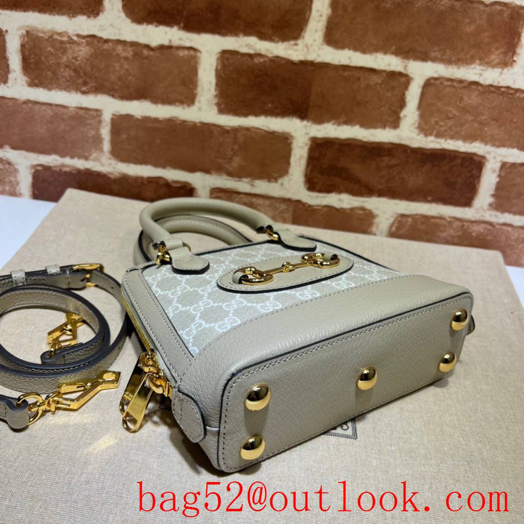 Gucci Horsebit 1955 GG Mini white handbag bag