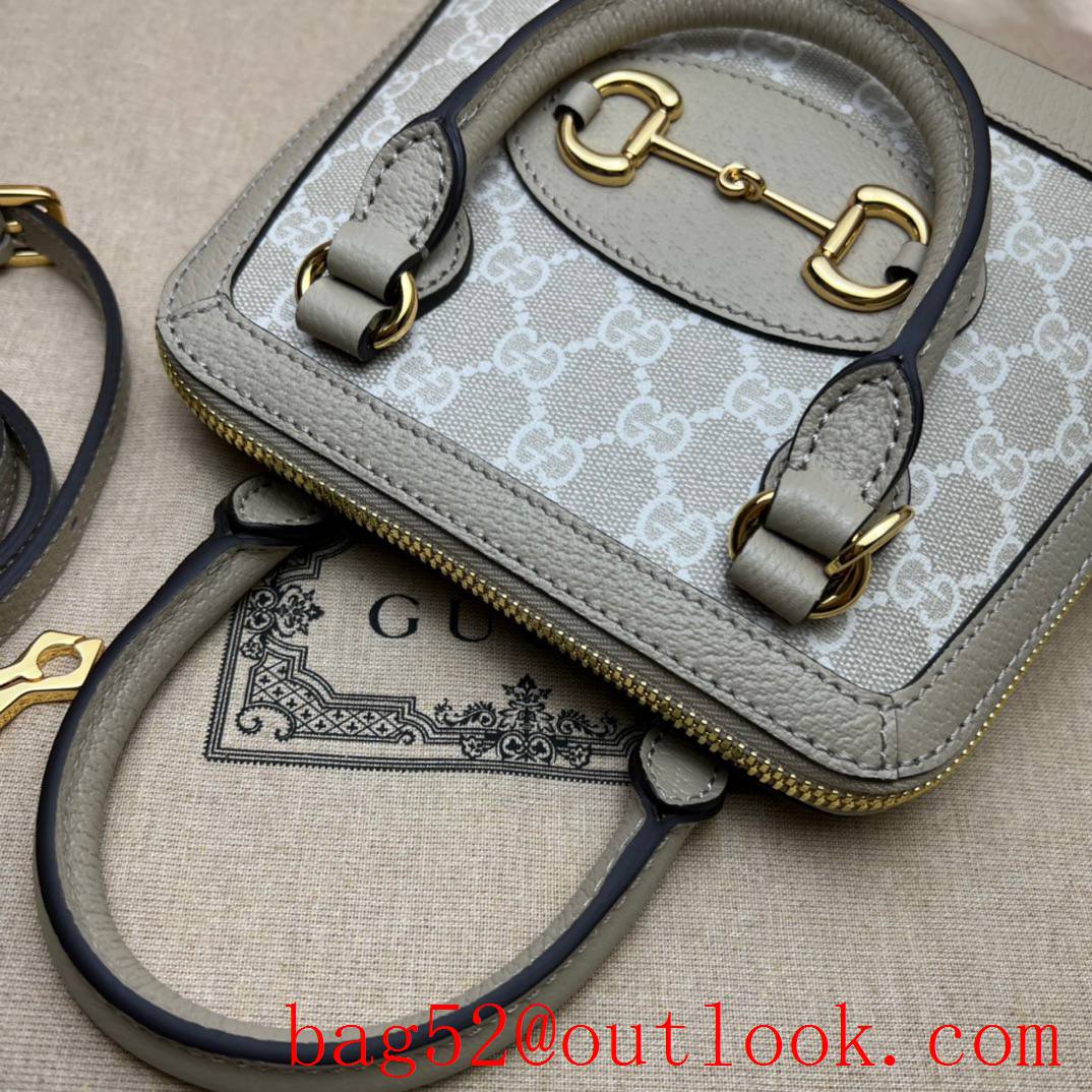 Gucci Horsebit 1955 GG Mini white handbag bag