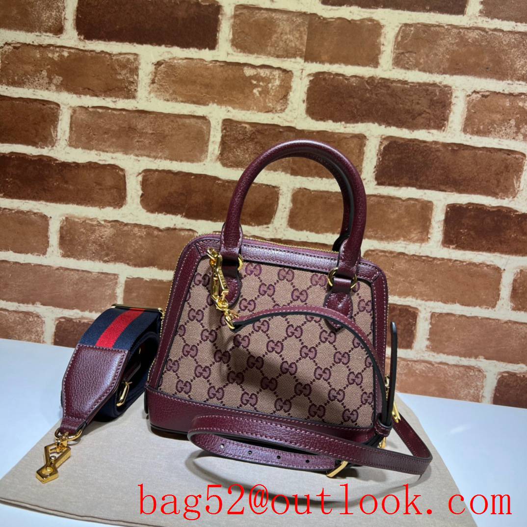 Gucci Horsebit 1955 GG Mini winered handbag bag