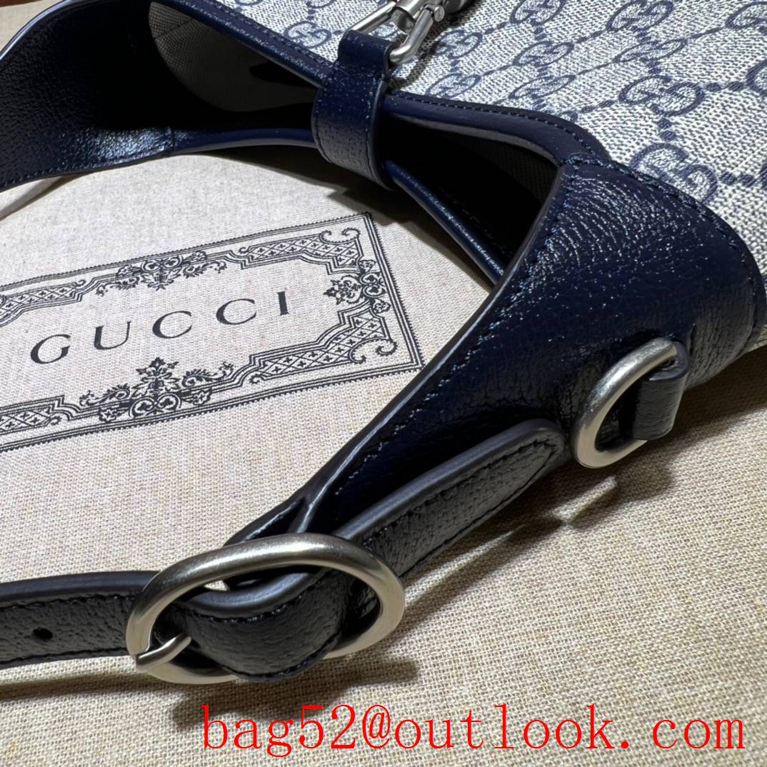 Gucci Jackie 1961 Small GG Shoulder navy blue handbag bag