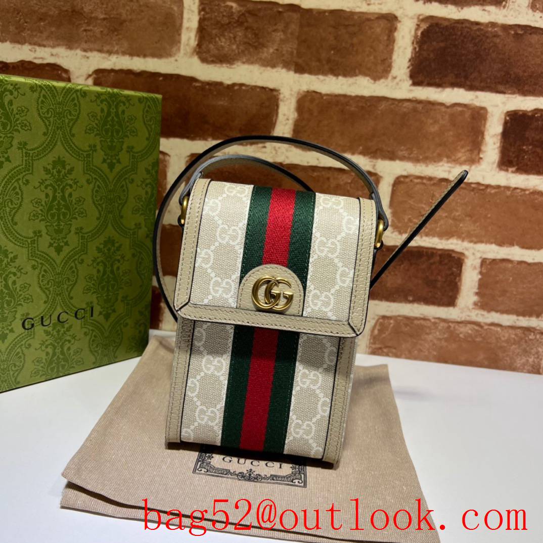 Gucci vertical cream with stripes shoulder double G handbag bag