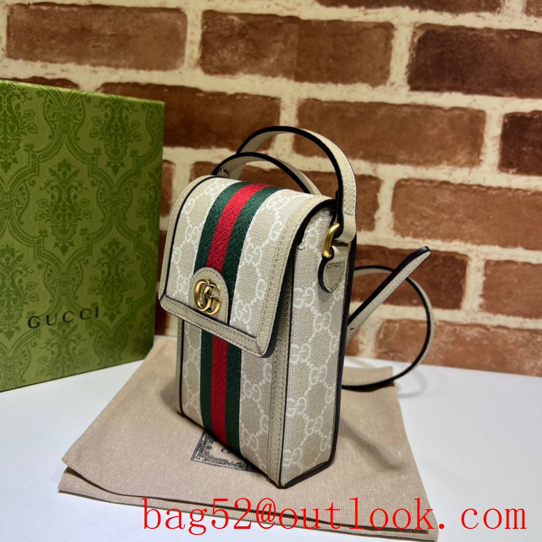 Gucci vertical cream with stripes shoulder double G handbag bag