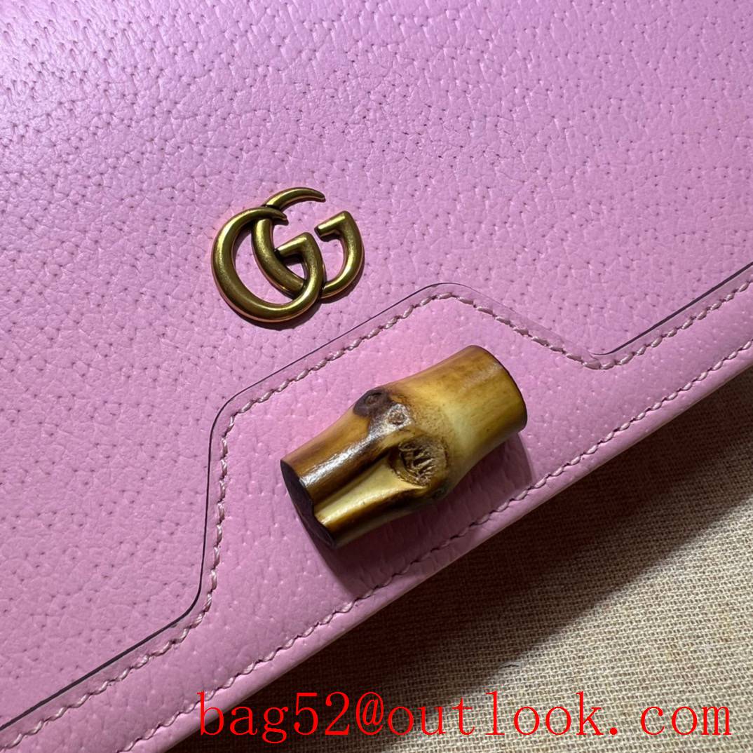 Gucci pink Diana Bamboo Mini Chain handbag bag