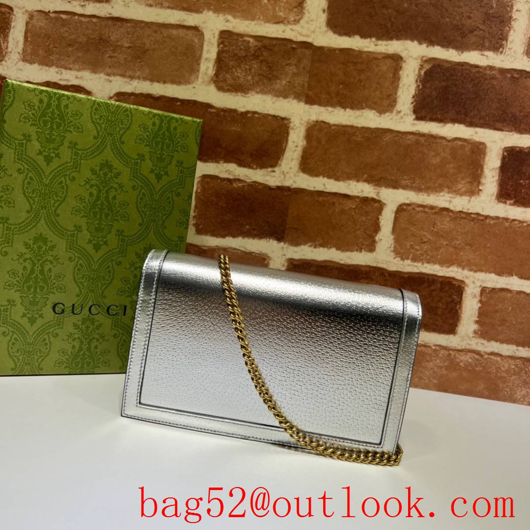 Gucci sliver Diana Bamboo Mini Chain handbag bag