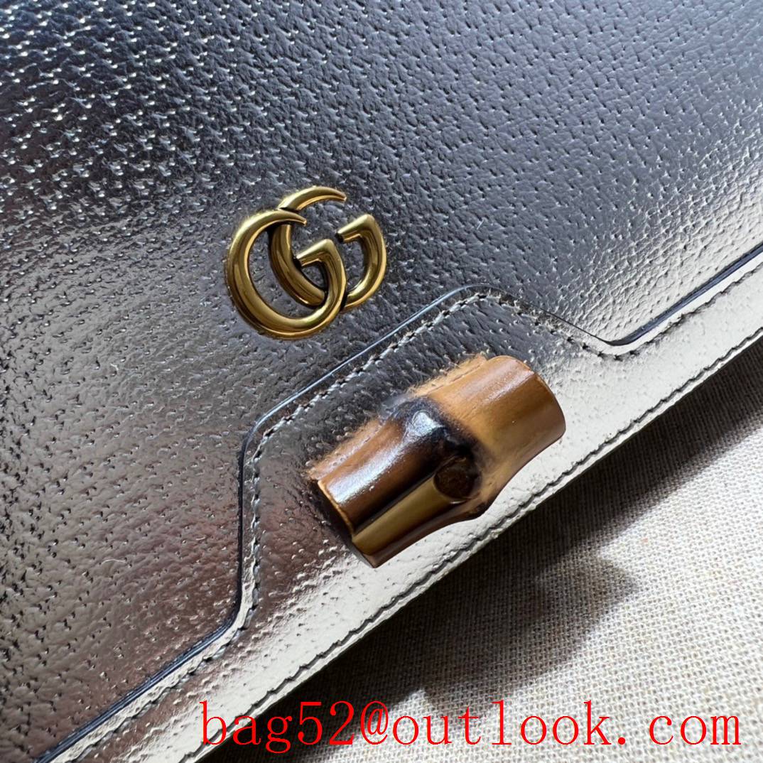 Gucci sliver Diana Bamboo Mini Chain handbag bag