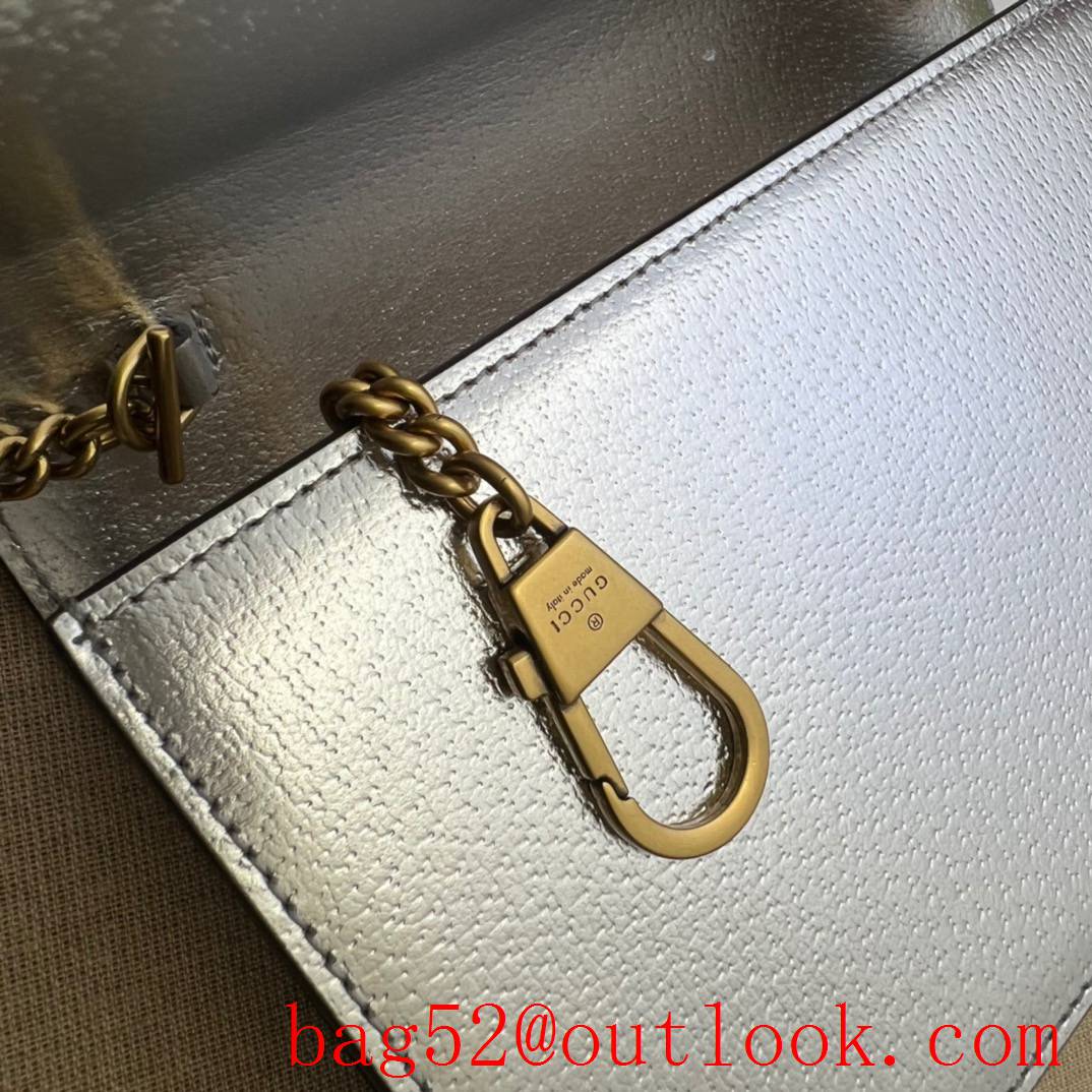 Gucci sliver Diana Bamboo Mini Chain handbag bag