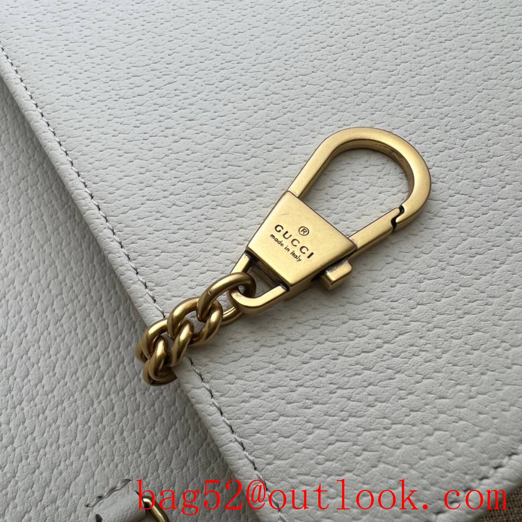Gucci white Diana Bamboo Mini Chain handbag bag