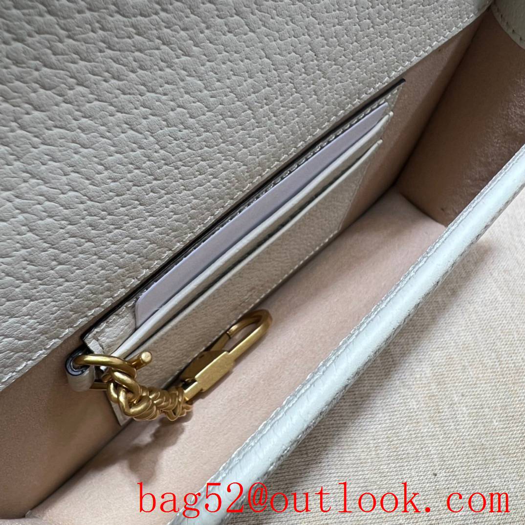 Gucci white Diana Bamboo Mini Chain handbag bag