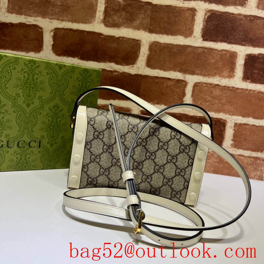 Gucci white Horsebit 1955 Mini handbag bag