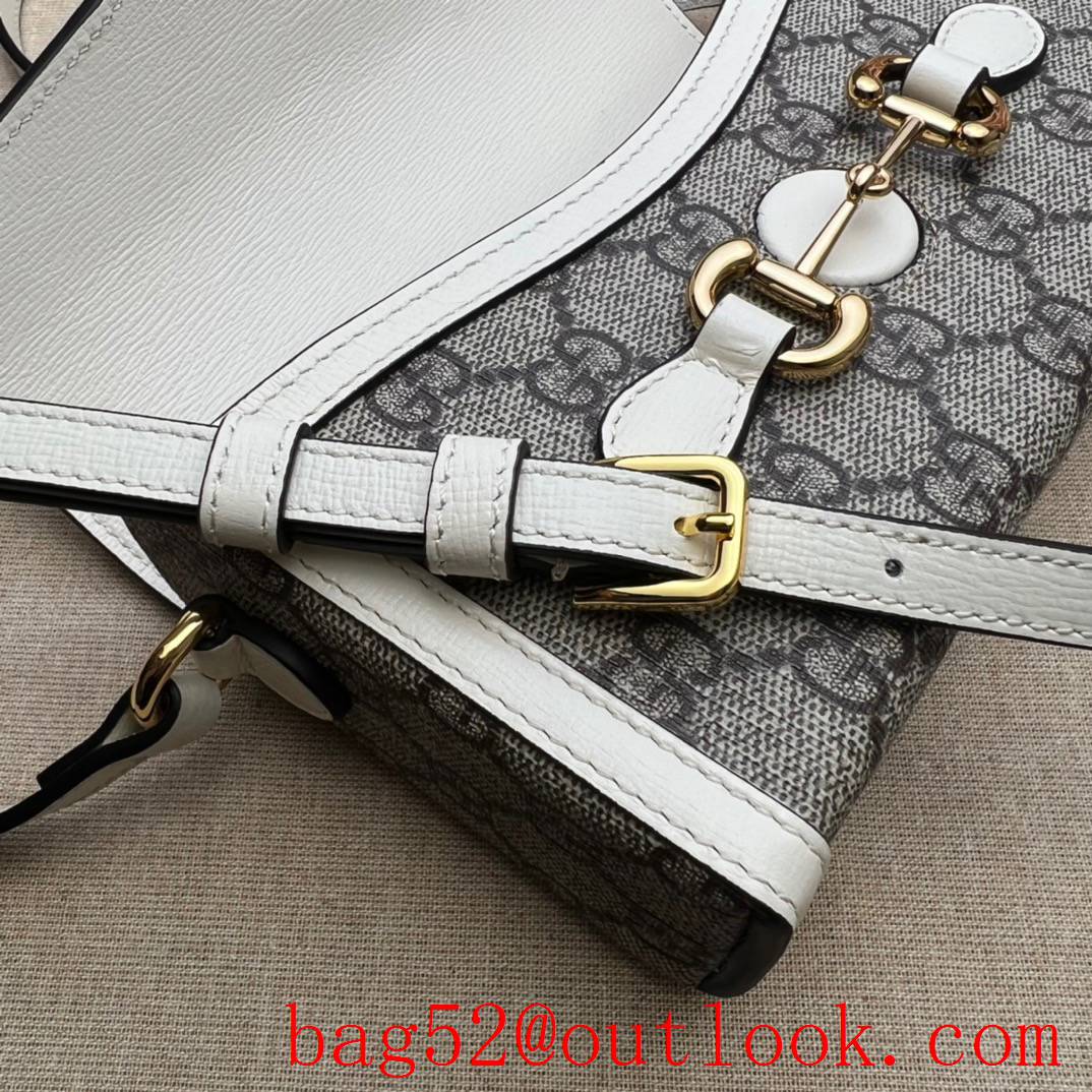 Gucci white Horsebit 1955 Mini handbag bag