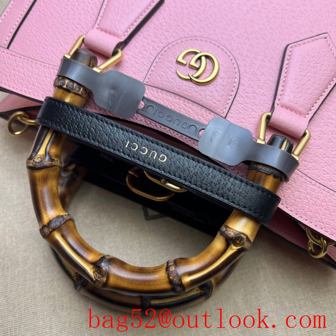 Gucci pink Gucci Diana Bamboo Small Tote handbag bag