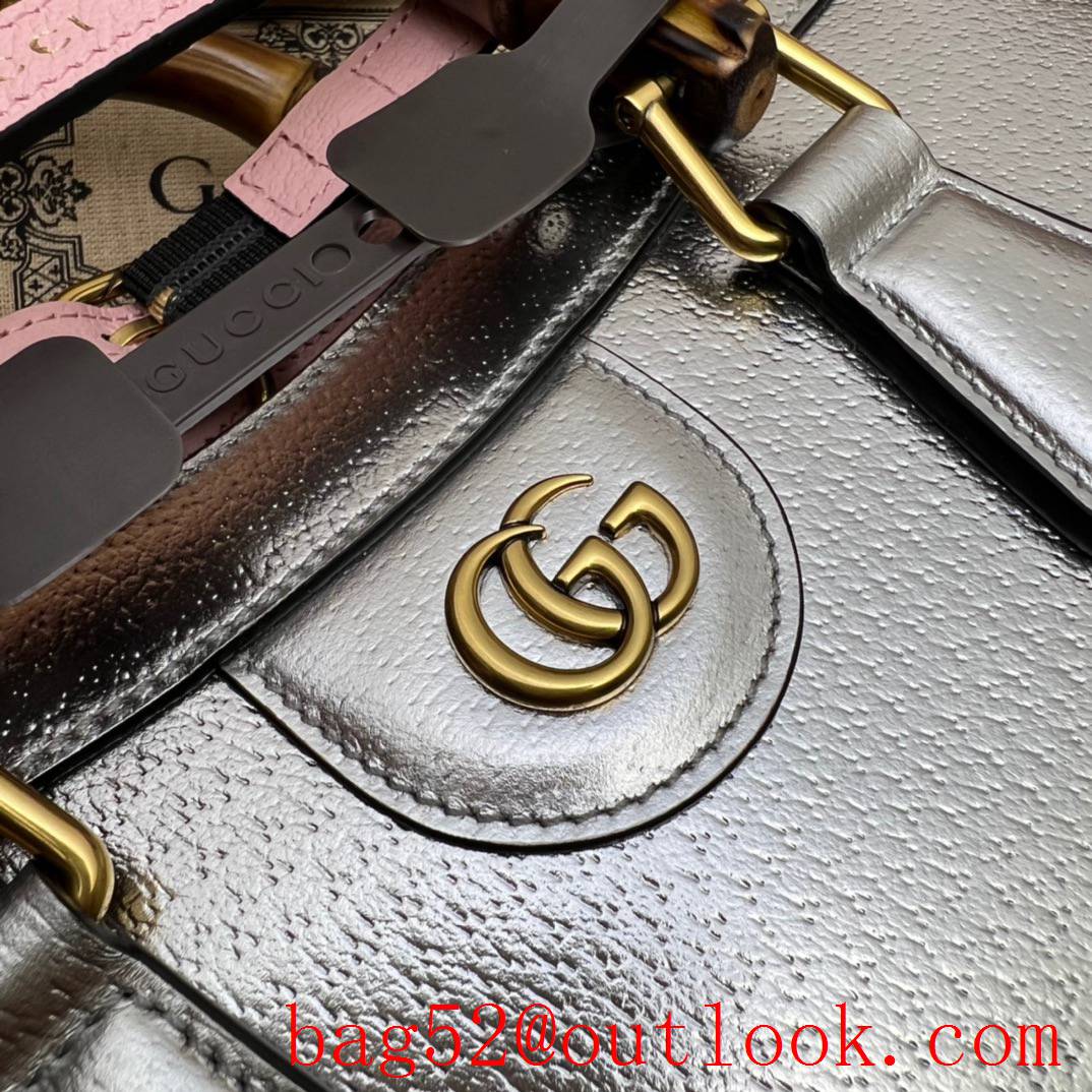 Gucci sliver Gucci Diana Bamboo Small Tote handbag bag