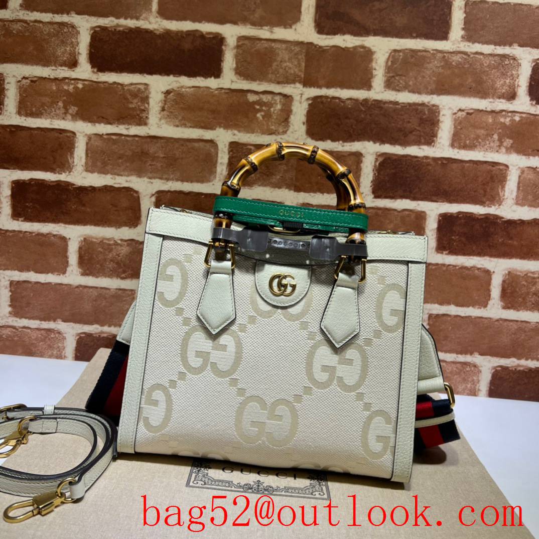 Gucci Diana Super Double G Small Tote white handbag bag