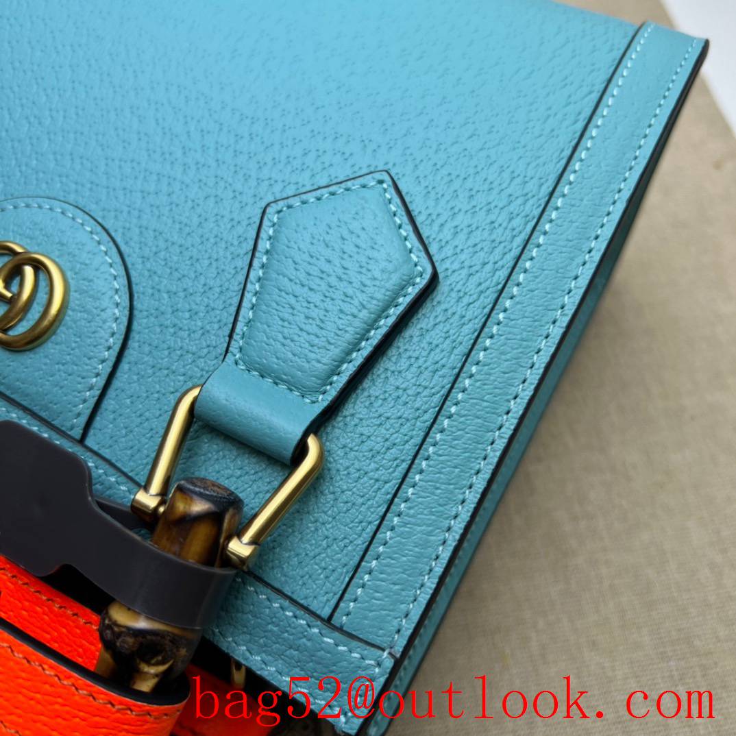 Gucci blue Diana Bamboo Mini Tote handbag bag