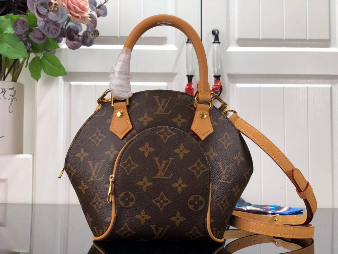 Louis Vuitton LV Match Monogram Canvas Ellipse BB Bag Handbag M20752 Brown