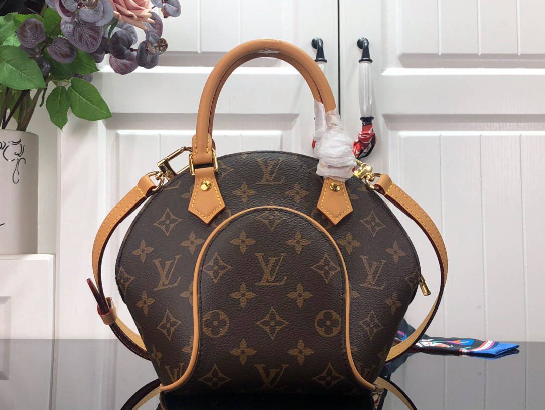 Louis Vuitton LV Match Monogram Canvas Ellipse BB Bag Handbag M20752 Brown