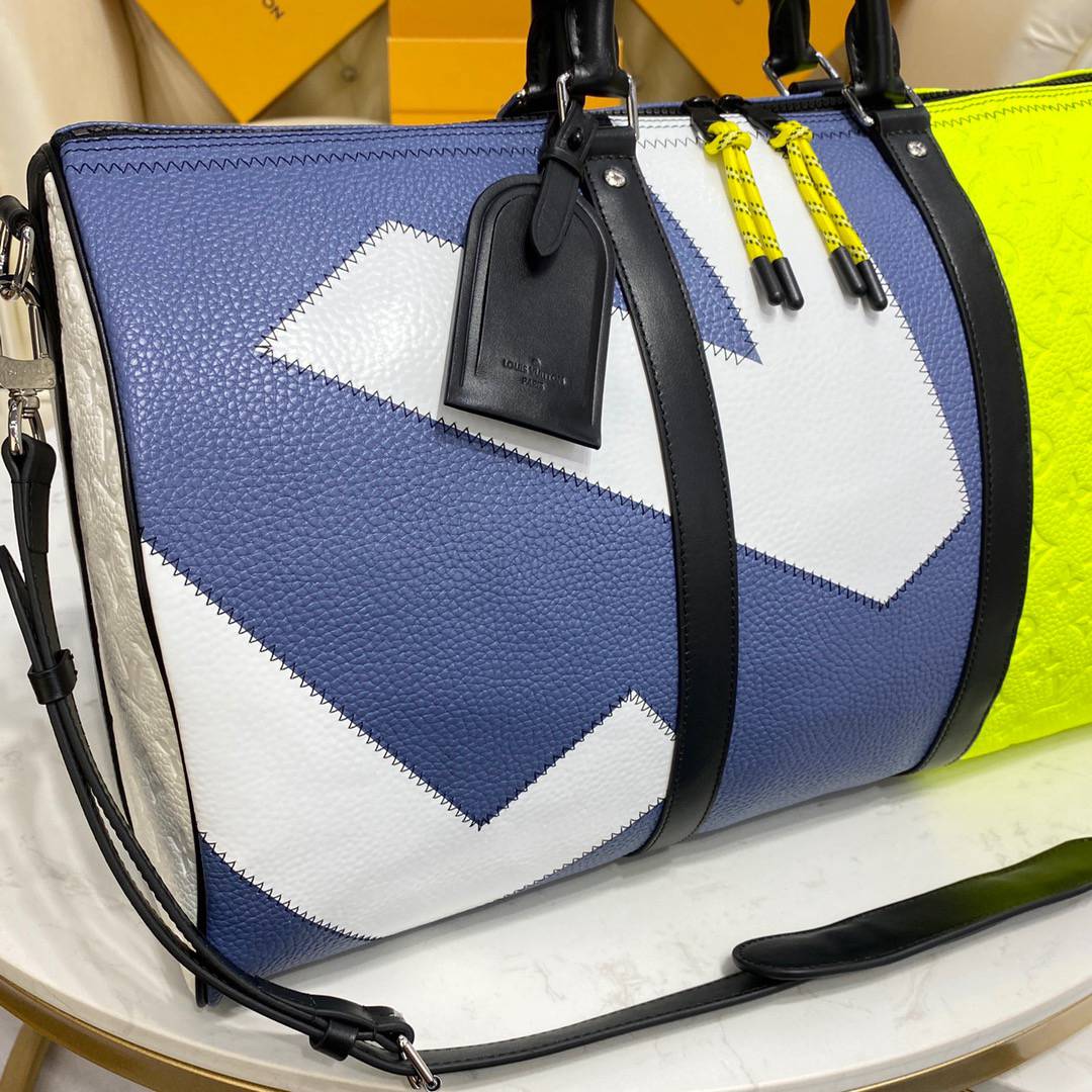 Louis Vuitton LV Men Monogram Taurillon Keepall Bandouliere 50 Travelling Bag Handbag M59922