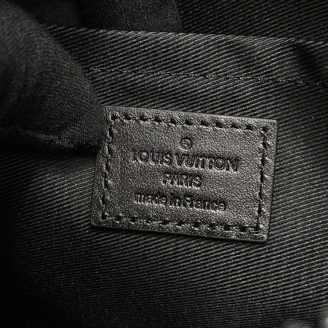 Louis Vuitton LV Men Standing Pouch Clutch Bag with Monogram Taurillon Leather M81310