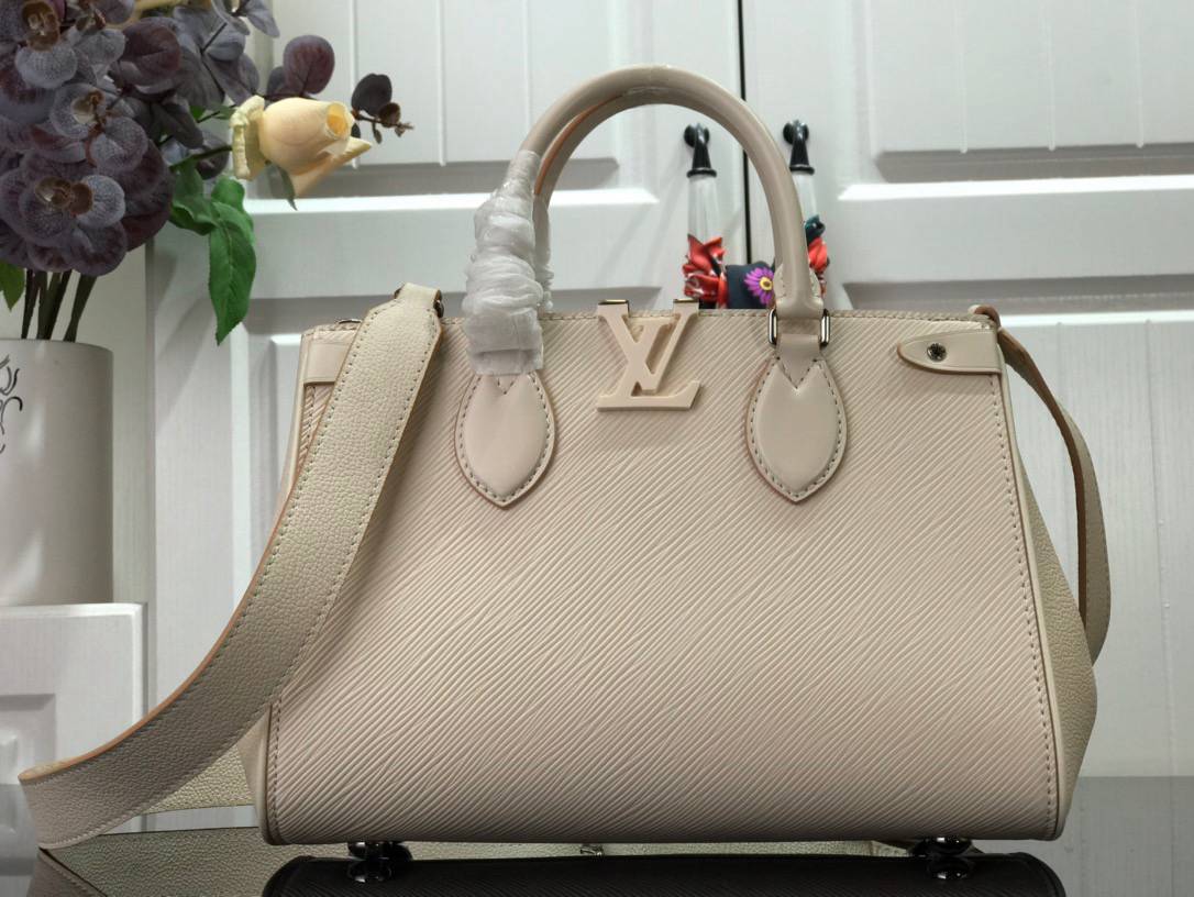Louis Vuitton LV Epi Leather Grenelle Tote Small Bag Handbag M57681 Beige