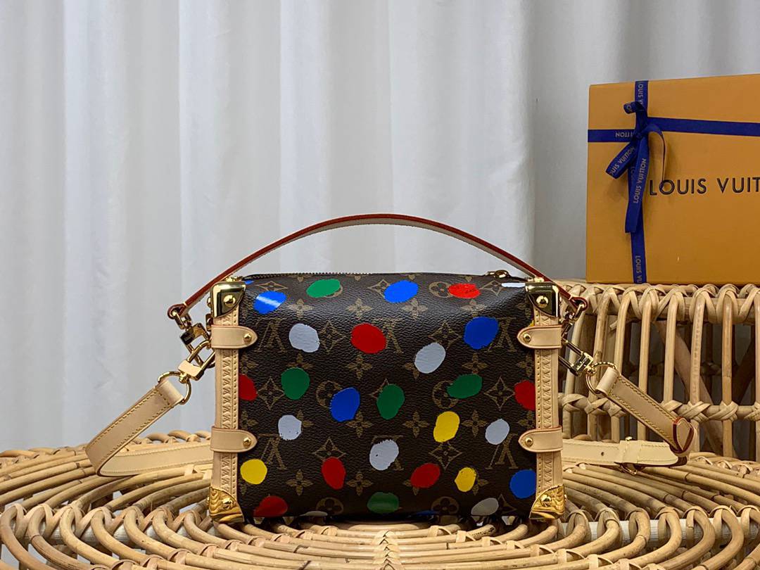 Louis Vuitton LV Monogram Canvas Side Trunk PM Bag Handbag with Colorful Spots M46396