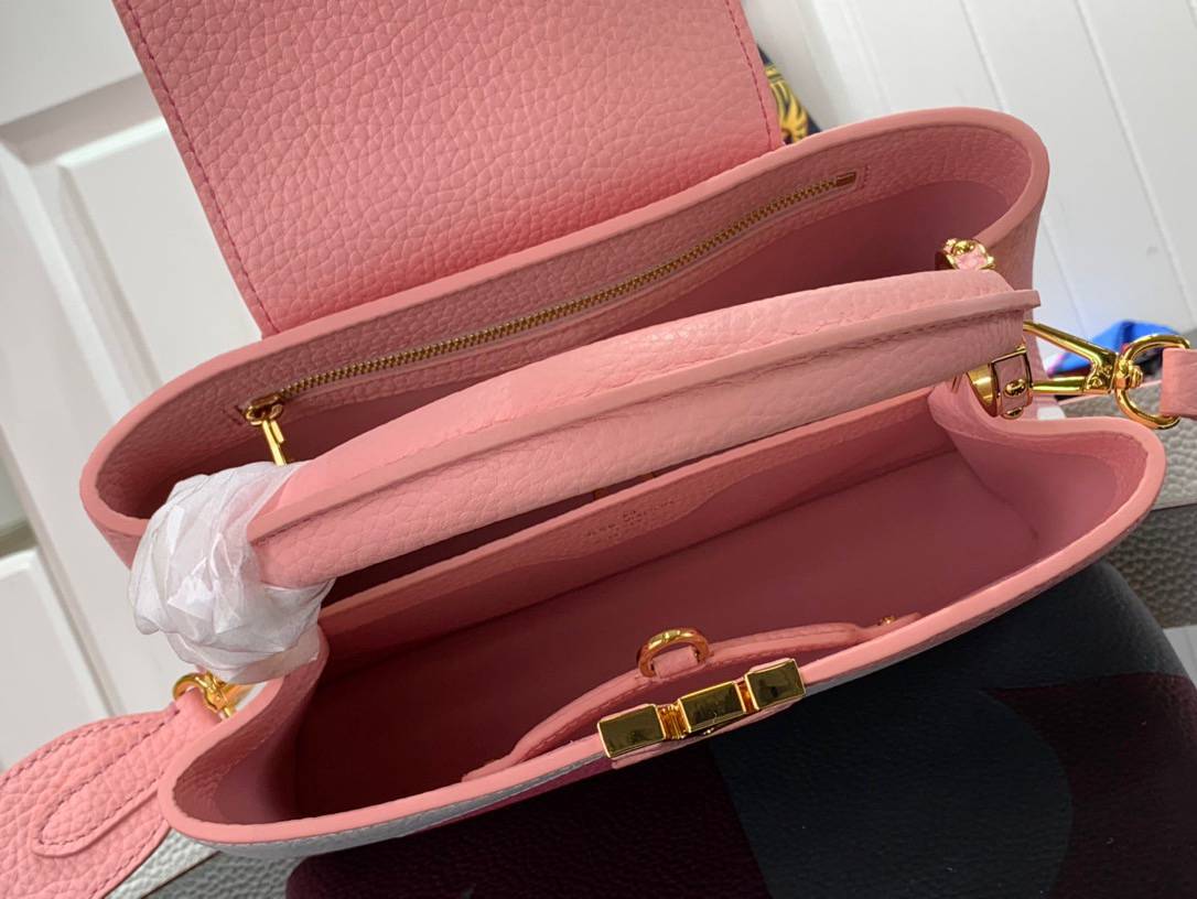 Louis Vuitton LV Taurillon Leather Capucines BB Bag Handbag M59532 Pink