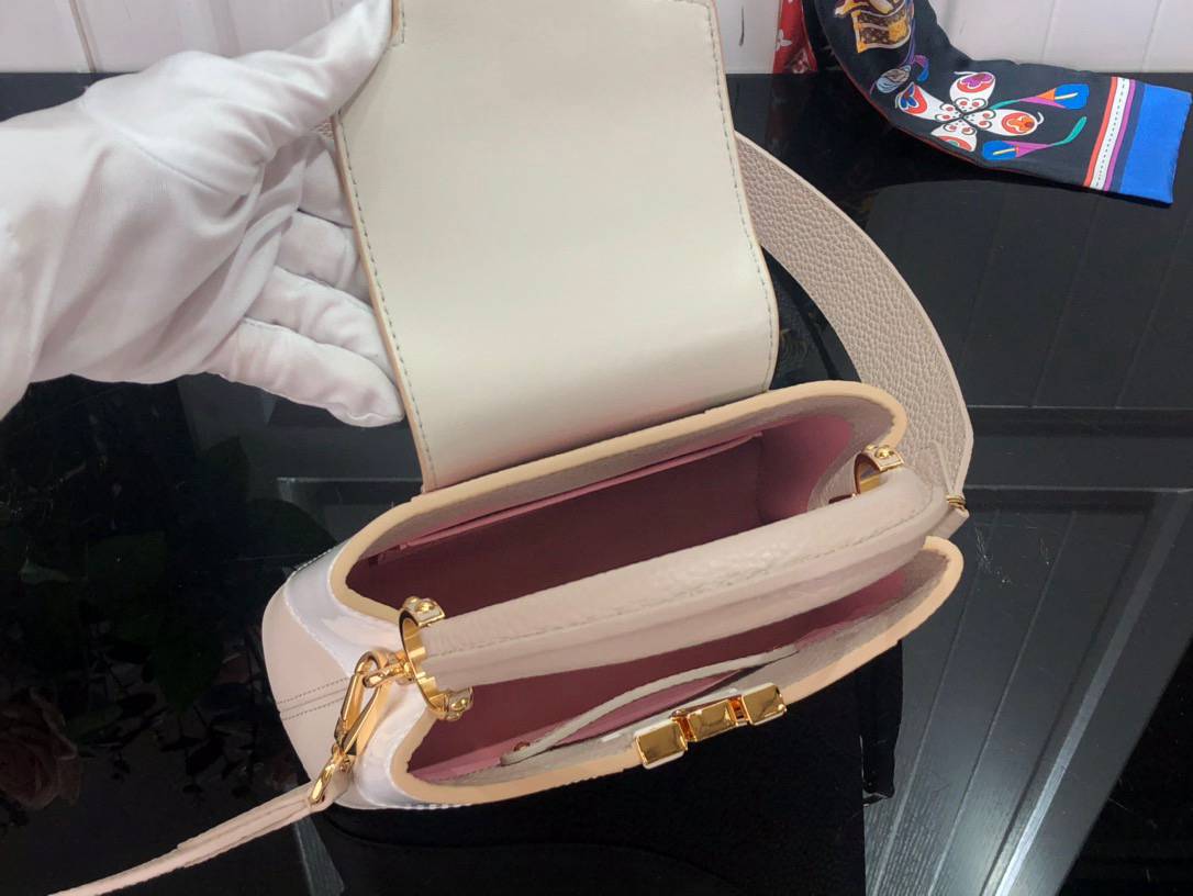 Louis Vuitton LV Taurillon Leather Capucines Mini Bag Handbag M59863 Multicolor 