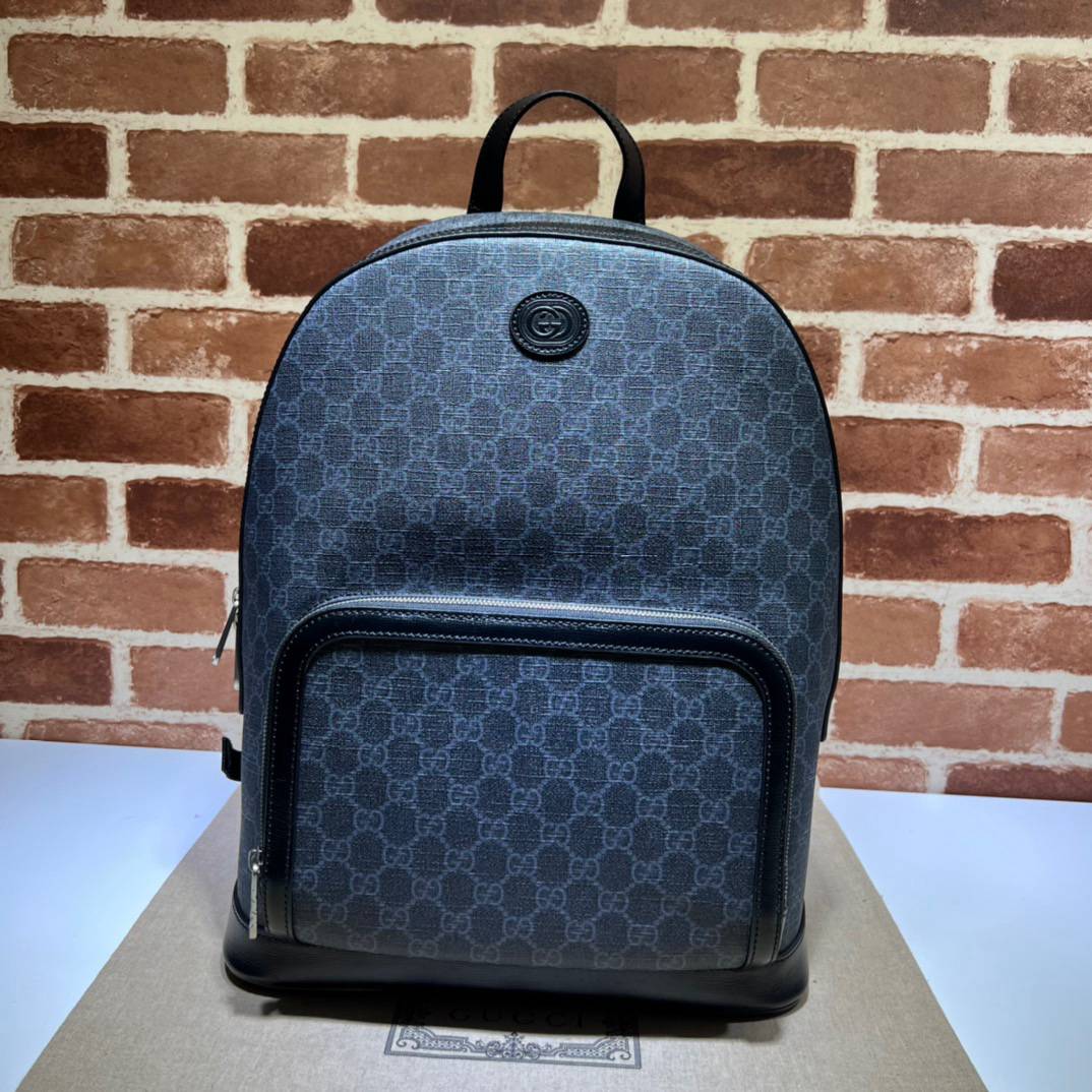 Gucci Blcak GG Supreme Canvas Backpack 704017 Bag