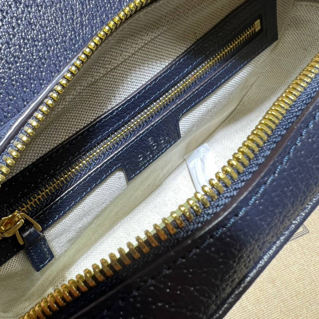 Gucci Ophidia Blue Leather Mini Shoulder 722117 Bag