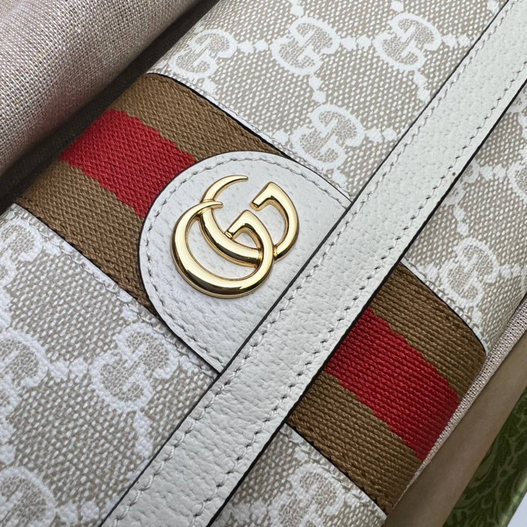 Gucci Ophidia White GG Supreme Canvas Long 523153 Wallet Bag