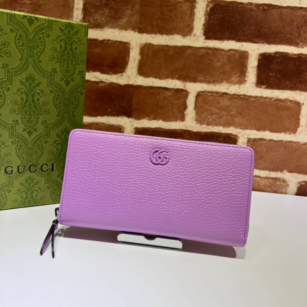 Gucci GG Marmont Light Purple Long Wallet 456117 Bag