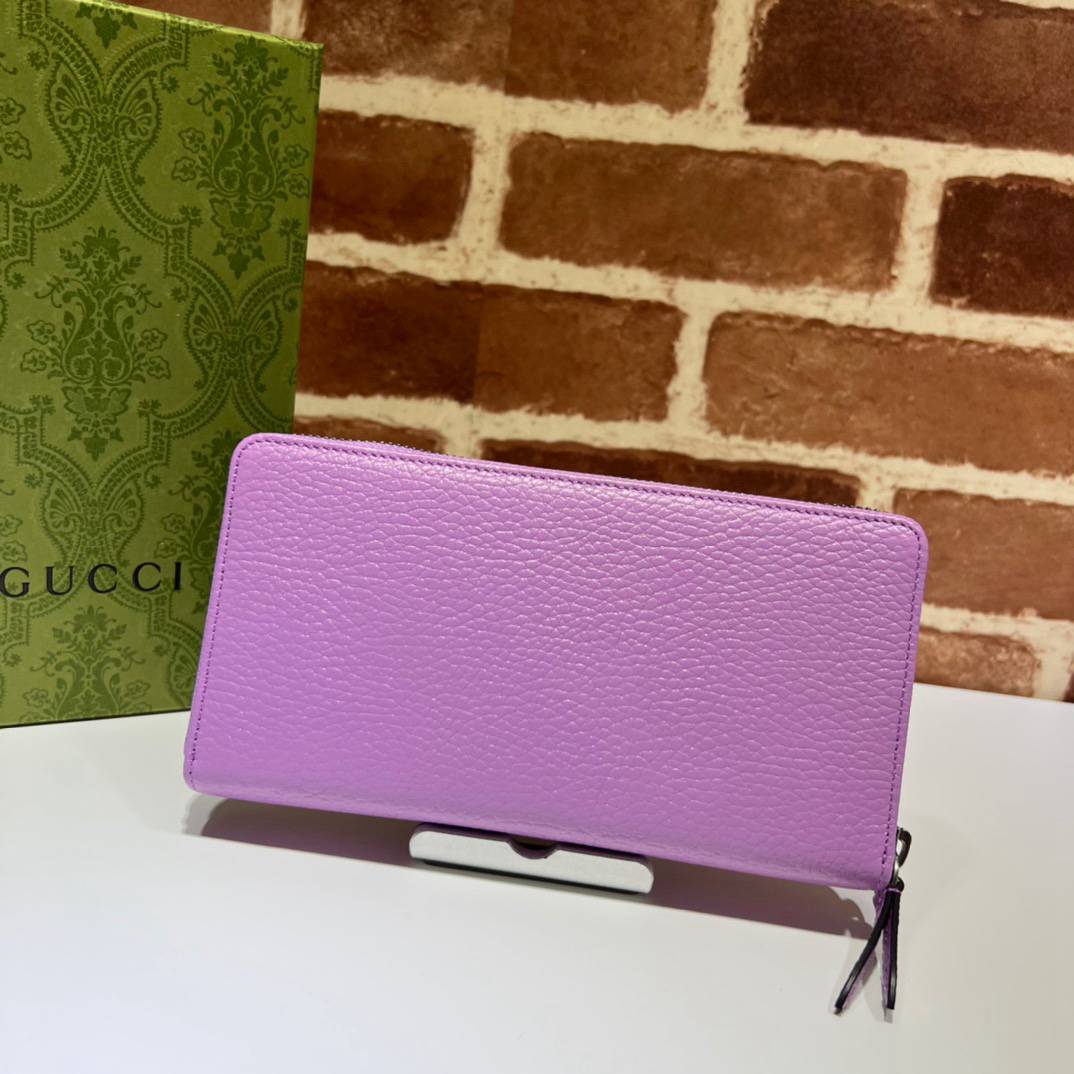 Gucci GG Marmont Light Purple Long Wallet 456117 Bag