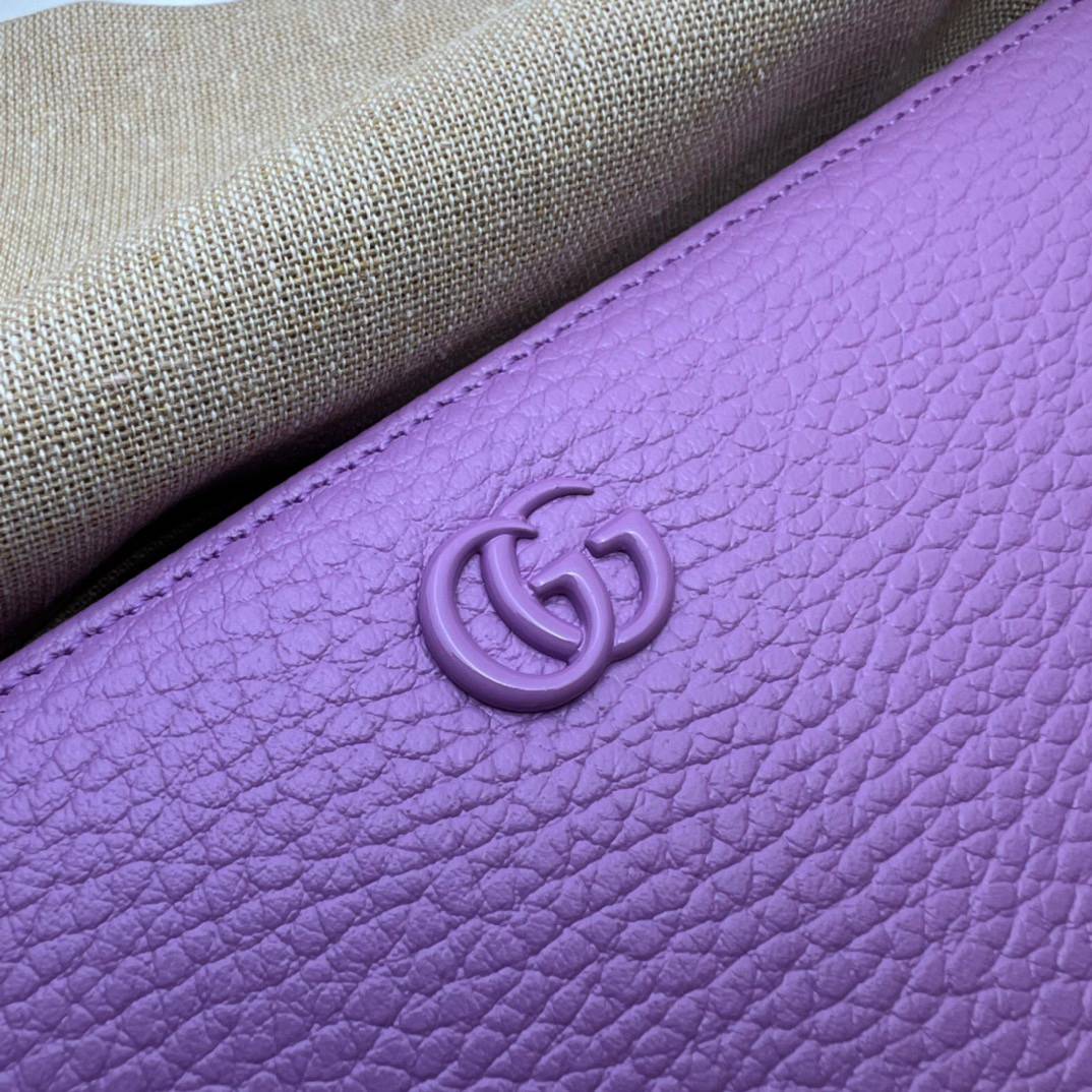 Gucci GG Marmont Light Purple Long Wallet 456117 Bag