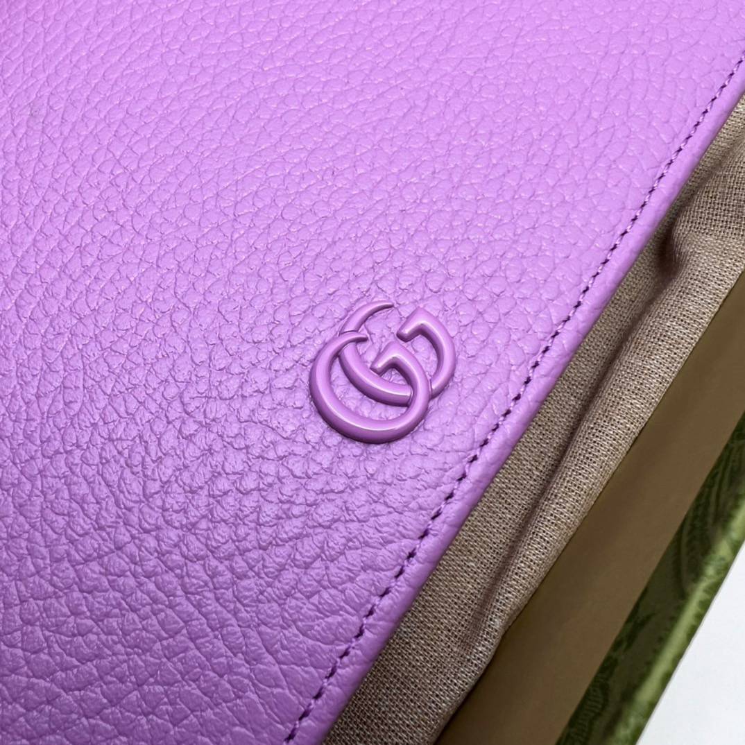 Gucci GG Marmont Light Purple Leather Chain 497985 Bag