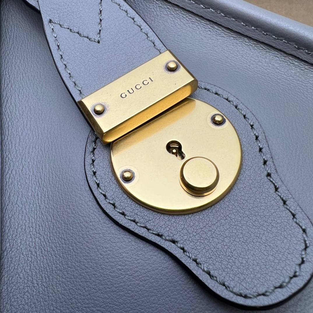 Gucci Grey Leather Handle 715772 Bag