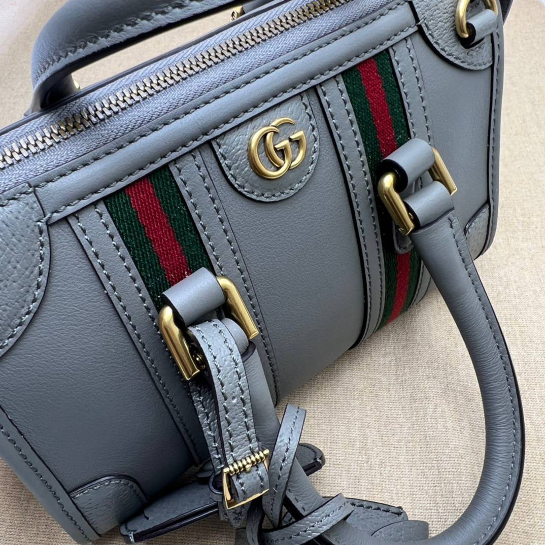 Gucci Grey Leather Mini Handle 715771 Bag