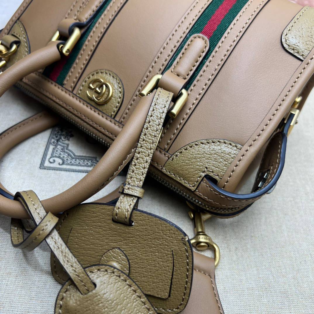 Gucci Light Brown Leather Mini Handle 715771 Bag