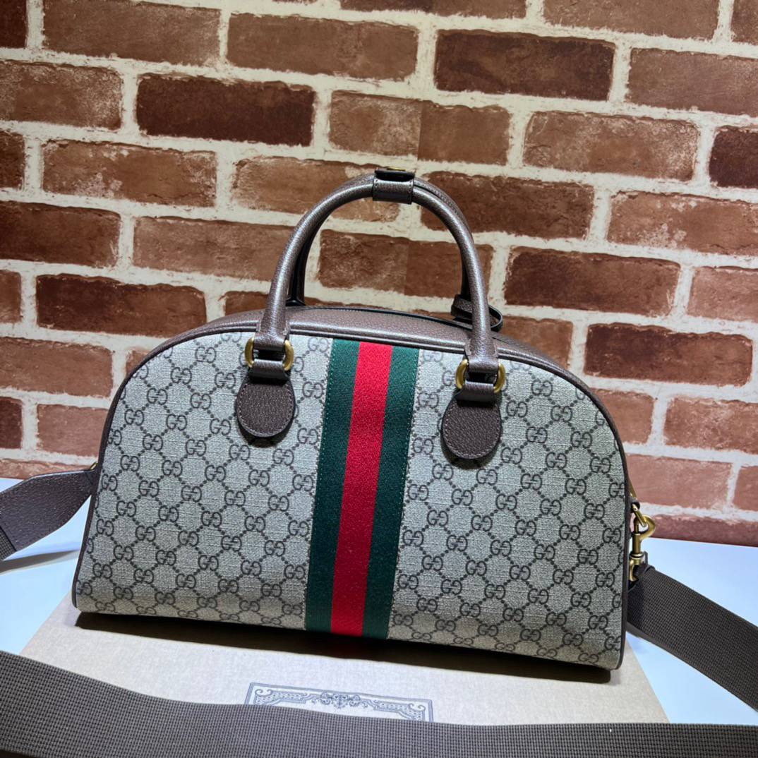 Gucci Gucci Savoy Beige&Ebony GG Supreme Canvas Medium Handle 723309 Bag