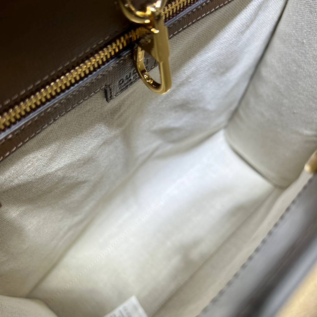 Gucci Beige&Ebony GG Supreme Canvas Small Tote 723308 Bag