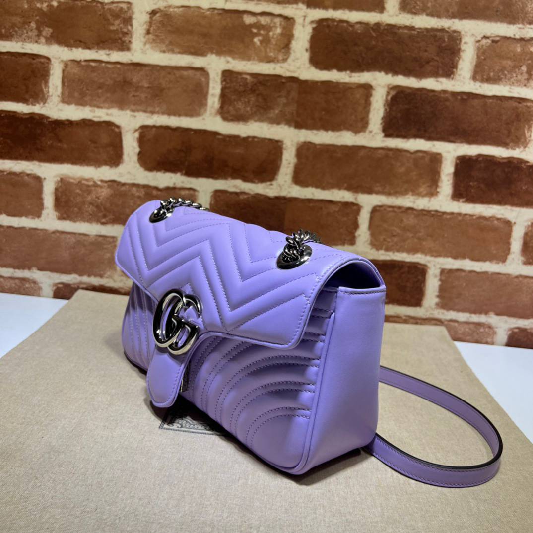 Gucci GG Marmont Lilac Small Shoulder 443497 Bag
