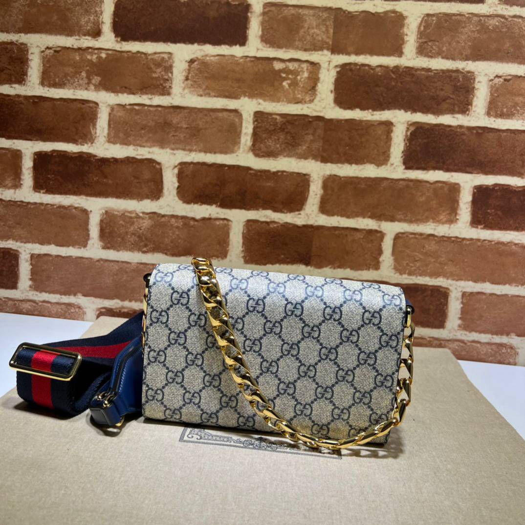 Gucci Gucci Horsebit 1955 Blue Mini 724713 Bag