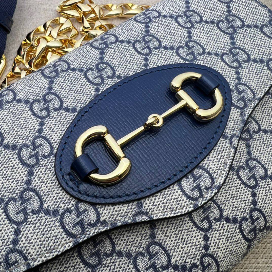 Gucci Gucci Horsebit 1955 Blue Mini 724713 Bag